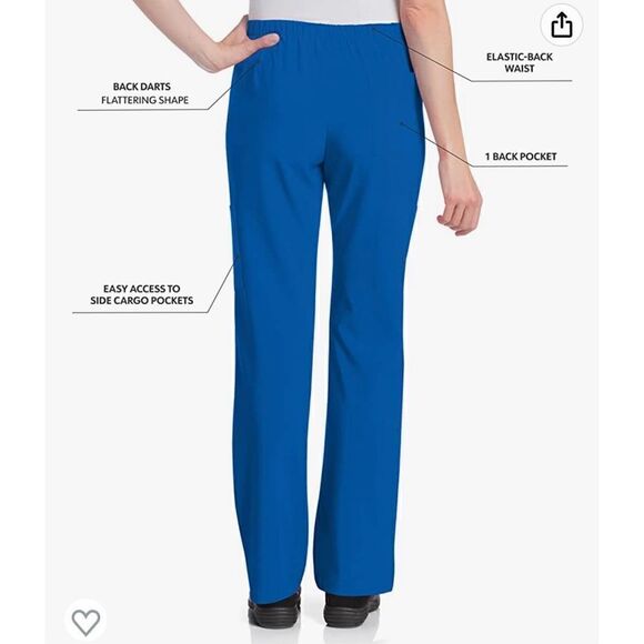 Urbane Performance Tailored Fit Stretch 6-Pkt Cargo Scrub Pants for Women 9312 - Picture 3 of 9